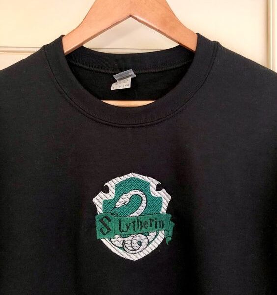 Slytherin House Malfoy Harry Potter Embroidered Sweatshirt
