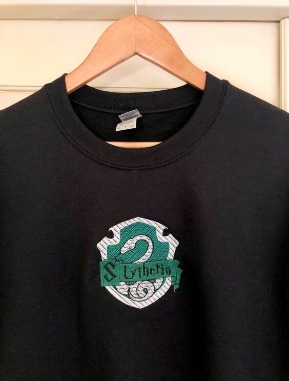 Slytherin House Malfoy Harry Potter Embroidered Sweatshirt