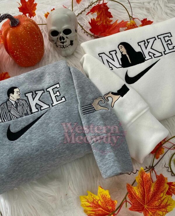 Morticia Addams and Gomez Addams Wednesday Couple Sweatshirt Morticia Addams and Gomez Addams Wednesday Couple Sweatshirt