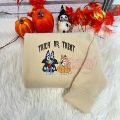 Bluey And Bingo Trick Or Treat Halloween Sweatshirt