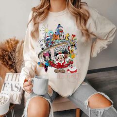 Stitch and Mickey Merry Christmas Sweatshirt