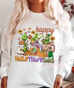 Happy HaloThankSmas Grinch Christmas Sweatshirt