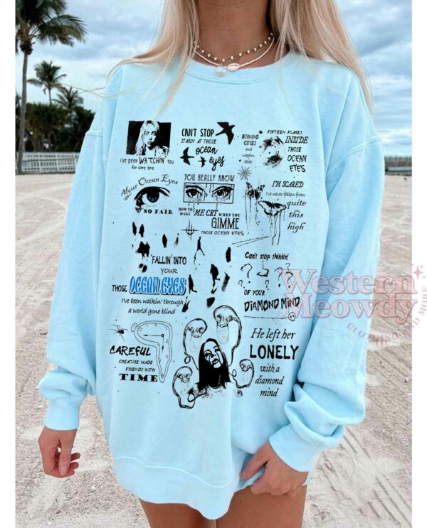 Ocean Eyes Lyric Billie Eilish Shirt
