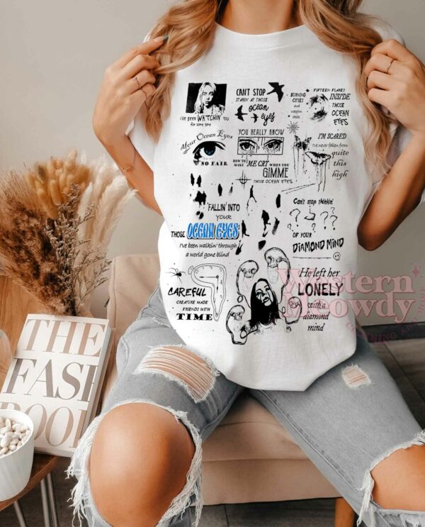 Ocean Eyes Lyric Billie Eilish Shirt