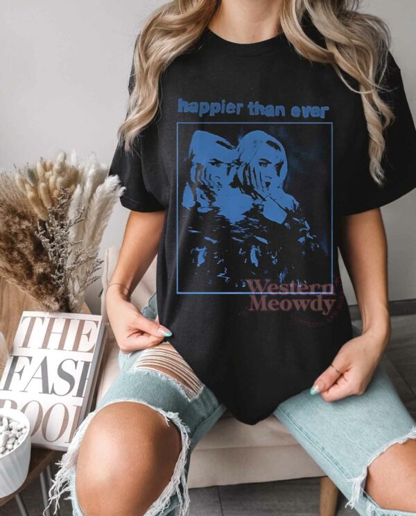 Billie Eilish Happier Than Ever Blue Shirt