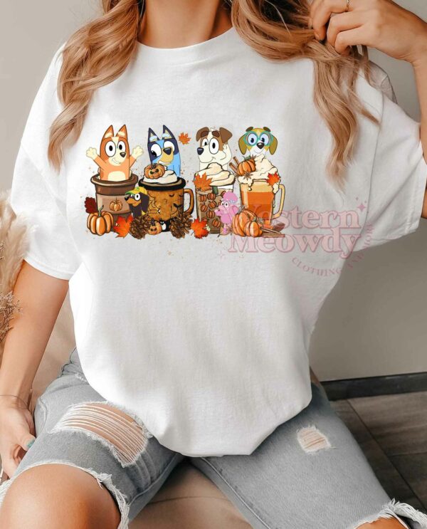 Bluey Halloween Coffee Cups Shirt