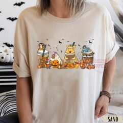 Winnie The Pooh Coffee Cups Halloween Sweatshirt