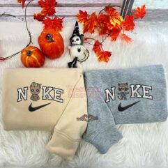 Rocket And Groot Couple Embroidered Sweatshirt