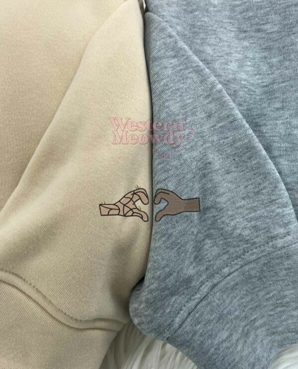 Rocket And Groot Couple Embroidered Sweatshirt