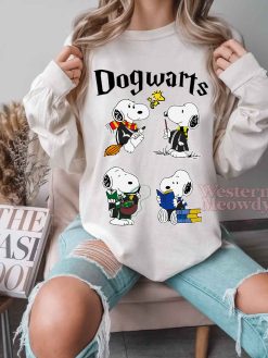 Harry Potter Dogwarts Snoopy Dog Halloween Sweatshirt