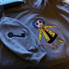 Coraline Button Eyes Embroidered Sweatshirt
