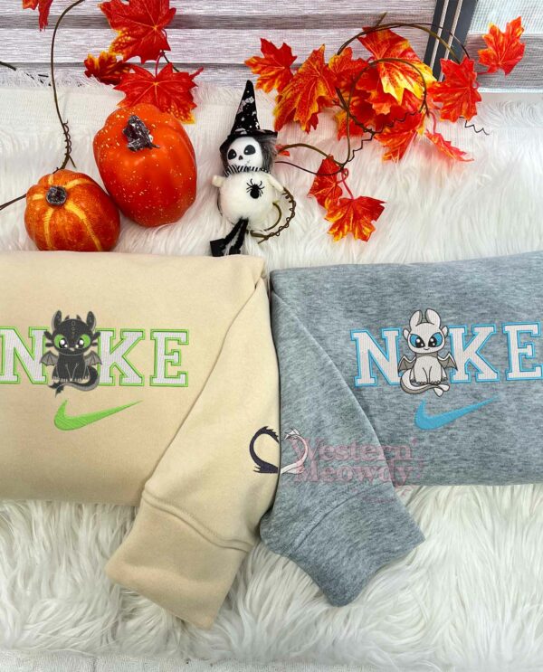 Toothless Dragon and Light Fury Ver6 Couple Sweatshirt