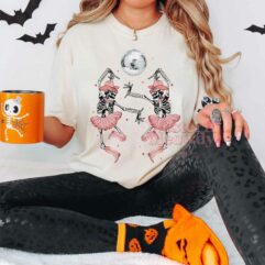 Halloween Sketelon Ghouls Girls Shirt
