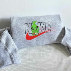 Grinch Embroidered Christmas Sweatshirt