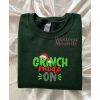 Grinch Embroidered Christmas Sweatshirt