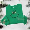 Grinch Christmas Embroidered Sweatshirt