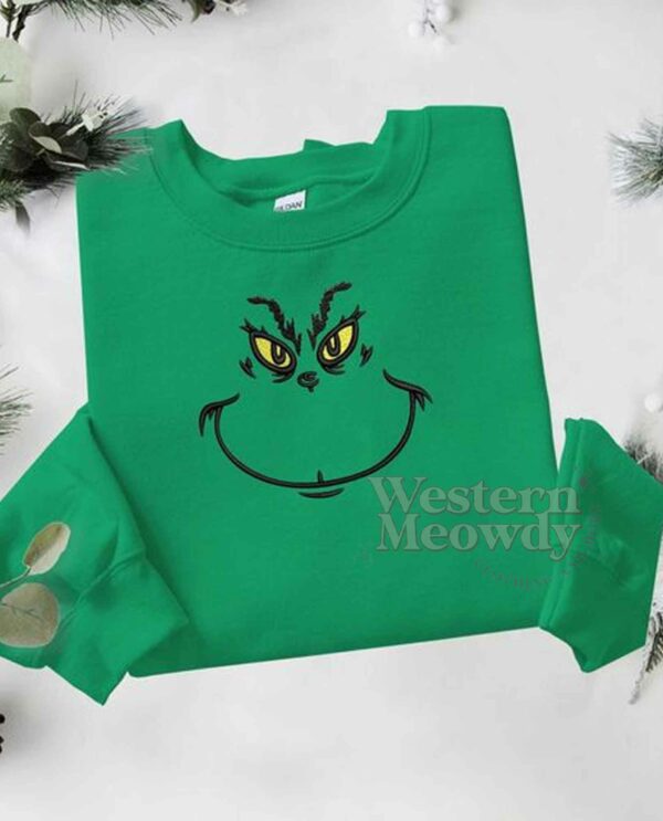 Grinch Face Christmas Sweatshirt