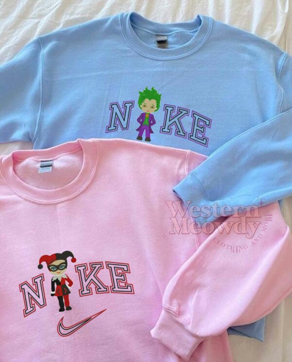 Joker And Harley Quinn Couple Ver2 Embroidered Sweatshirt