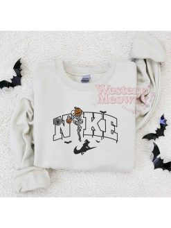 Halloween Skeleton Embroidered Sweatshirt