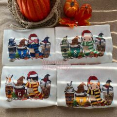 Harry Potter Coffee Cups Merry Christmas Sweatshirt Harry Potter Coffee Cups Merry Christmas Sweatshirt