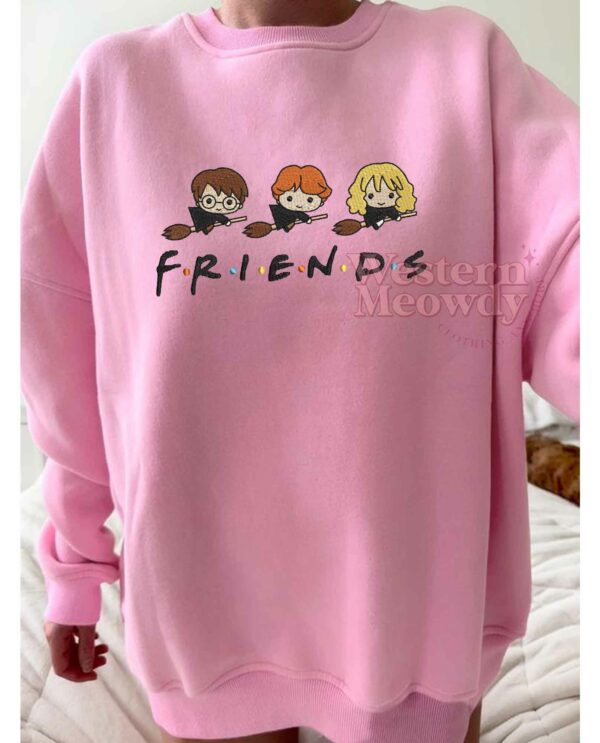 Harry Potter Ron Hermione Friends Embroidered Sweatshirt