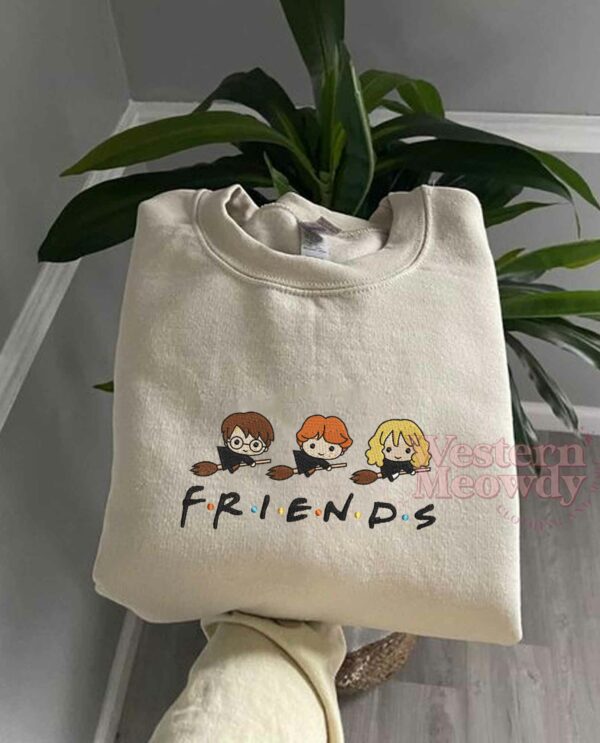 Harry Potter Ron Hermione Friends Embroidered Sweatshirt Harry Potter Ron Hermione Friends Embroidered Sweatshirt