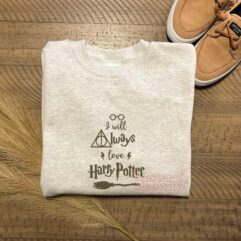 I Will Always Love Harry Potter Embroidered Sweatshirt
