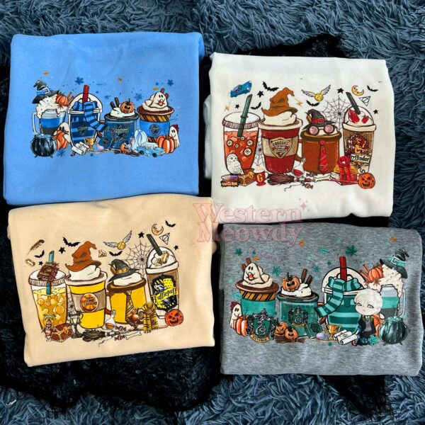 Gryffindor Hufflepuff Ravenclaw Slytherin House Coffee Cups Sweatshirt