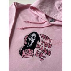 Scream No you hang up Embroidered Halloween Sweatshirt
