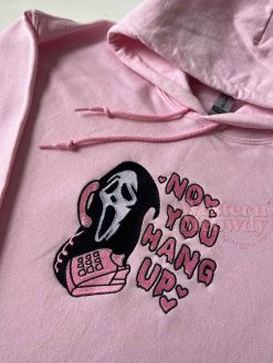 Scream No you hang up Embroidered Halloween Sweatshirt