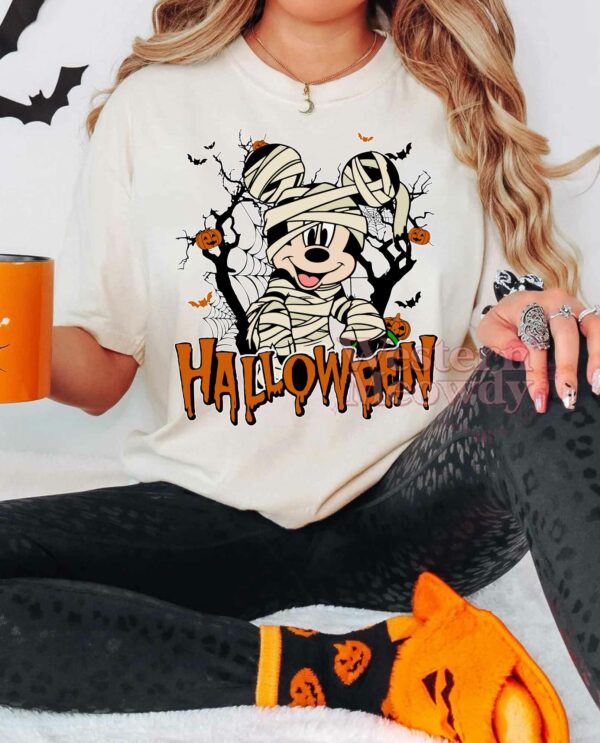 Disney Mickey Mouse Ghost Halloween Shirt