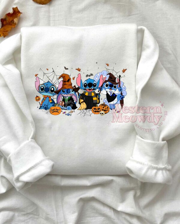 Harry Potter Stitch Coffee Cups Halloween Sweatshirt
