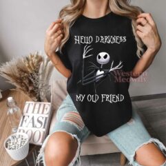 Jack Skeleton Hello Darkness My Old Friend Halloween Shirt