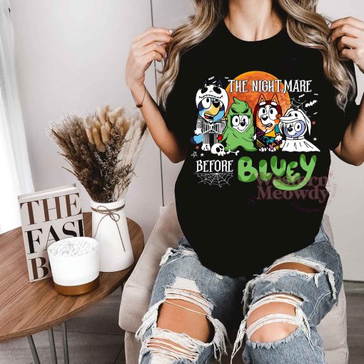 The Nightmare Before Bluey Family Funny Halloween Shirt
