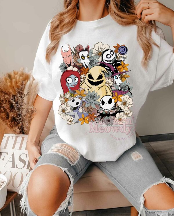 Sally Jack Skeleton and Friends Halloween Shirt