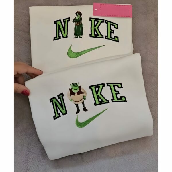 Shrek and Princess Fiona Couple Embroidered Sweatshirt