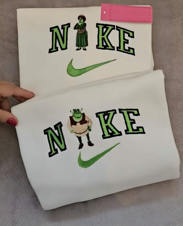 Shrek and Princess Fiona Couple Embroidered Sweatshirt