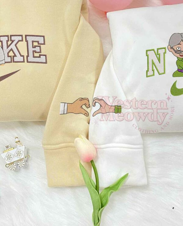 Carl And Ellie Up Movie Couple Embroidered Sweatshirt