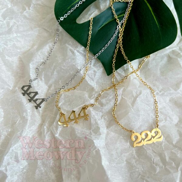 Angel Number 222 444 Necklace