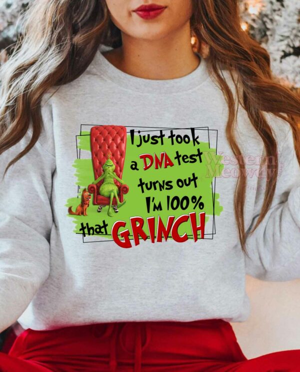 100% Grinch DNA Christmas Sweatshirt