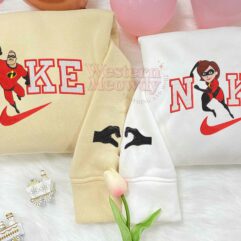 Elastigirl And Mr Incredible Couple Embroidered Sweatshirt