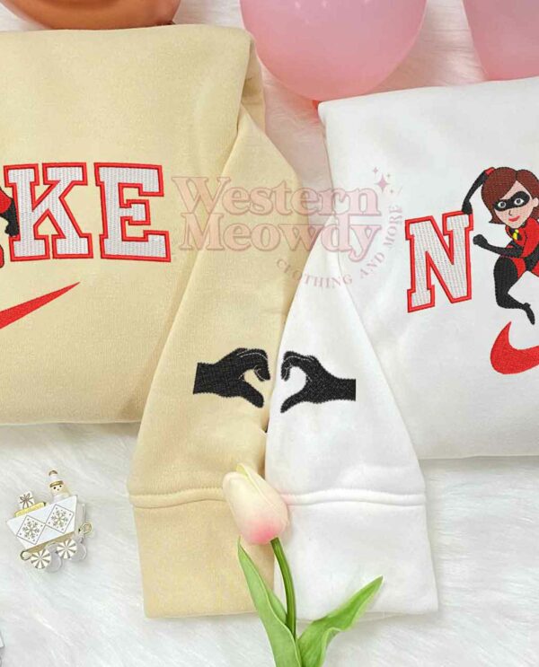 Elastigirl And Mr Incredible Couple Embroidered Sweatshirt