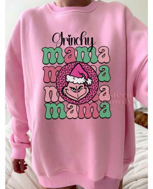 Grinchy Mama Grinch Christmas Sweatshirt