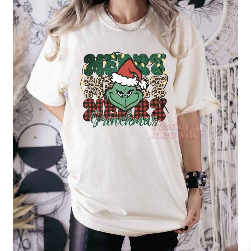 Merry Merry Merry Christmas Grinch Bling Sweatshirt