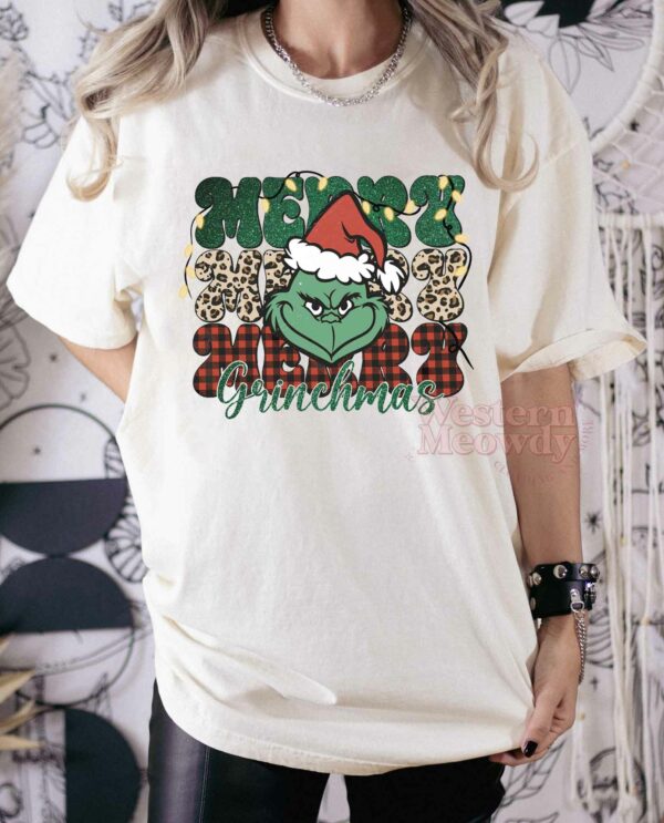 Merry Merry Merry Christmas Grinch Bling Sweatshirt