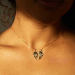 Kissing Skull Friend Charm Necklace