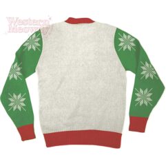 Dr Seuss Grinch As Santa Next To Tree Ugly Christmas Sweatshirt