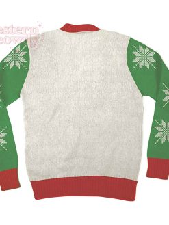 Dr Seuss Grinch As Santa Next To Tree Ugly Christmas Sweatshirt