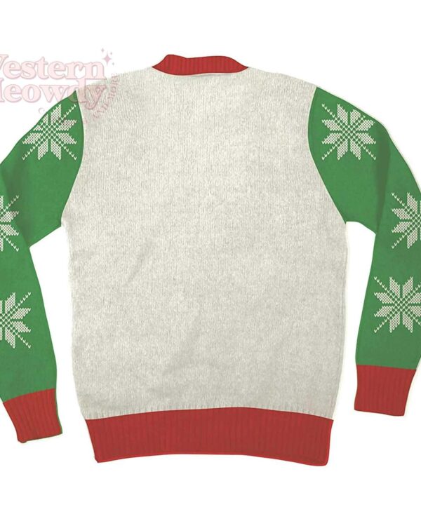 Dr Seuss Grinch As Santa Next To Tree Ugly Christmas Sweatshirt