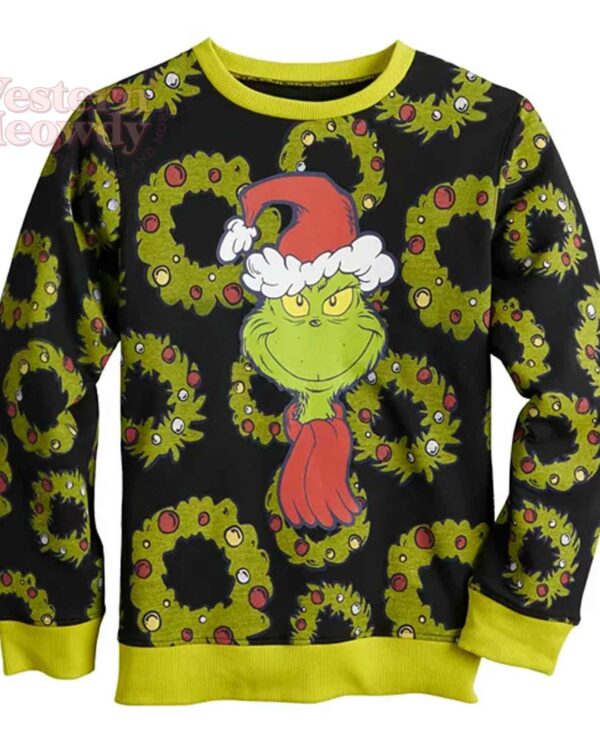 The Grinch Face Ugly Christmas Sweatshirt